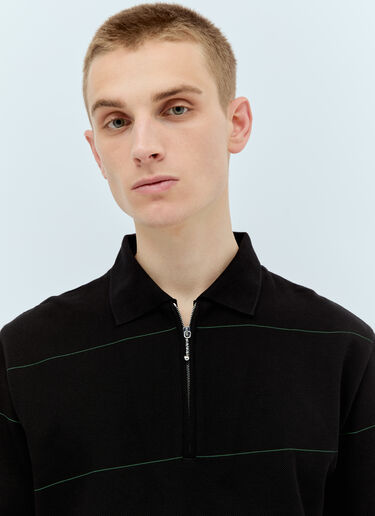 Burberry Striped Polo Shirt Black bur0155045