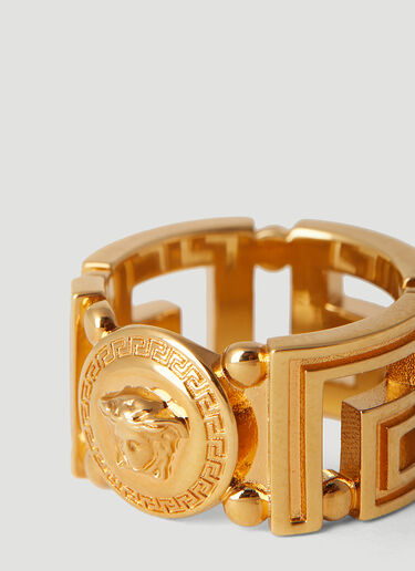 Versace メデューサ グレカ リング ゴールド ver0253041
