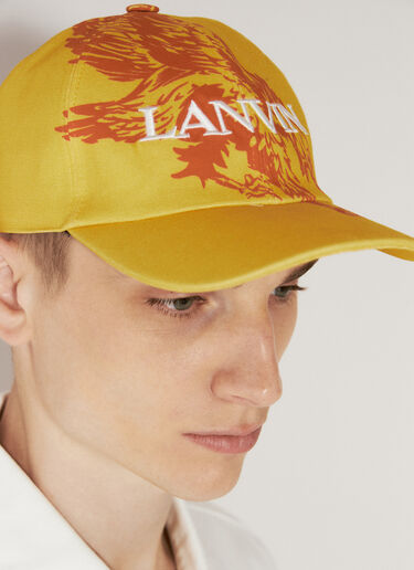 Lanvin x Future 로고 자수 베이스볼 캡 옐로우 lvf0157012
