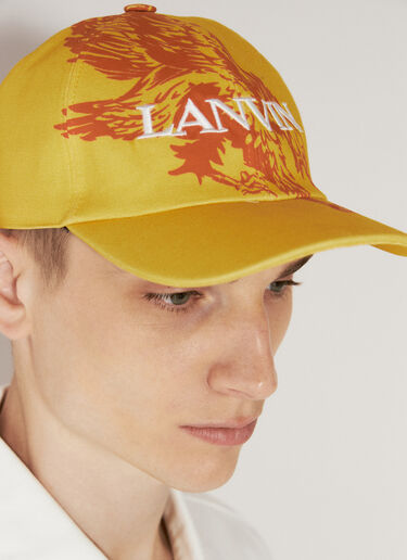 Lanvin x Future Logo Embroidery Baseball Cap Yellow lvf0157012