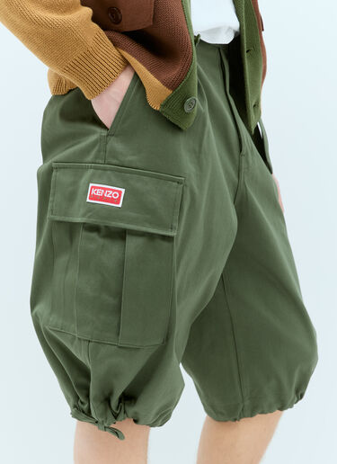 Kenzo Army Cargo Shorts Green knz0156007