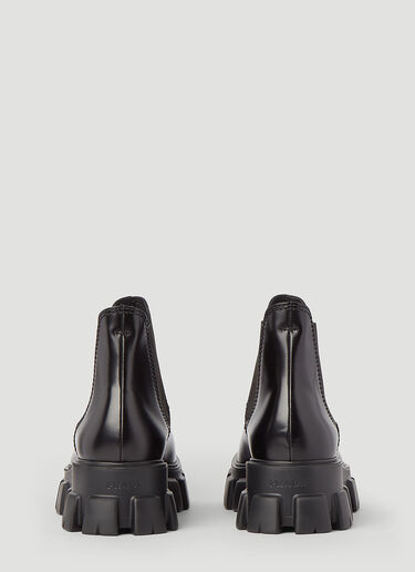 Prada Monolith Leather Chelsea Boots Black pra0145020