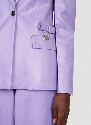 JW Anderson Padlock Strap Suit Single Breasted Blazer Purple jwa0253001