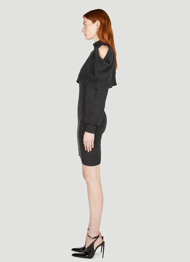 Alexander Wang Inverted High Neck Mini Dress Black awg0251009