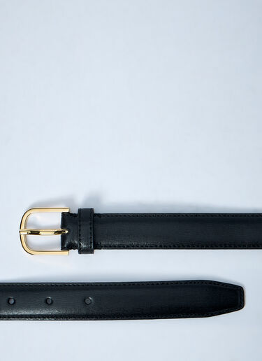 TOTEME Slim Leather Belt Black tot0261012