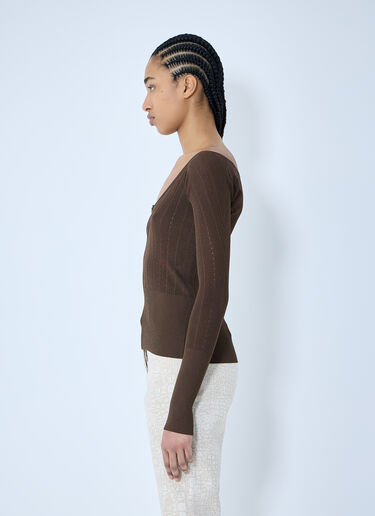 Jacquemus 르 오 프랄뤼 탑  브라운 jac0260011