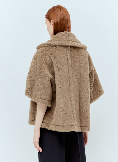 Max Mara 테디 짧은 망토  베이지 max0255034
