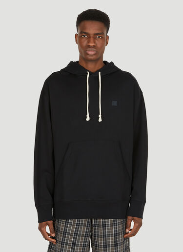 Acne Studios Face Patch Hooded Sweatshirt Black acn0149015