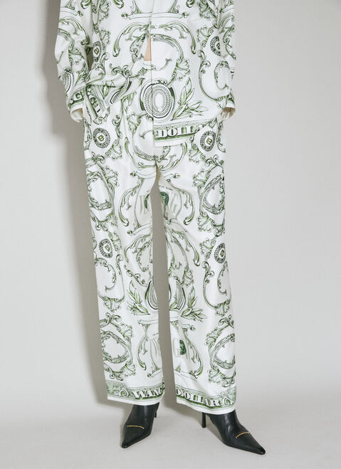 Alexander Wang Money Print Silk Pants Black awg0253026