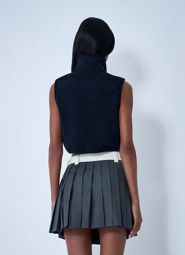 Logo Motif Gilet Miu Miu Logo Motif Gilet Blue miu0262104