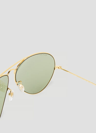 Gucci Navigator Frame Sunglasses Gold gus0154010