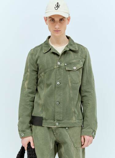 JW Anderson Twisted Denim Jacket Green jwa0156002