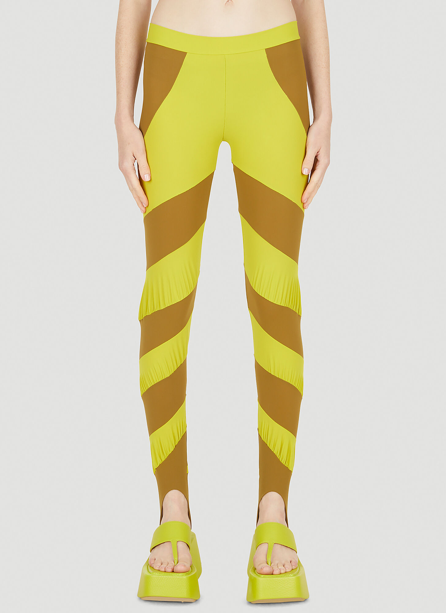 Paula Canovas Del Vas Multi Stripe Leggings Female Yellow