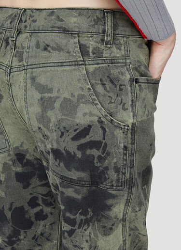 Eckhaus Latta Tie-Dye Jeans Green eck0343001