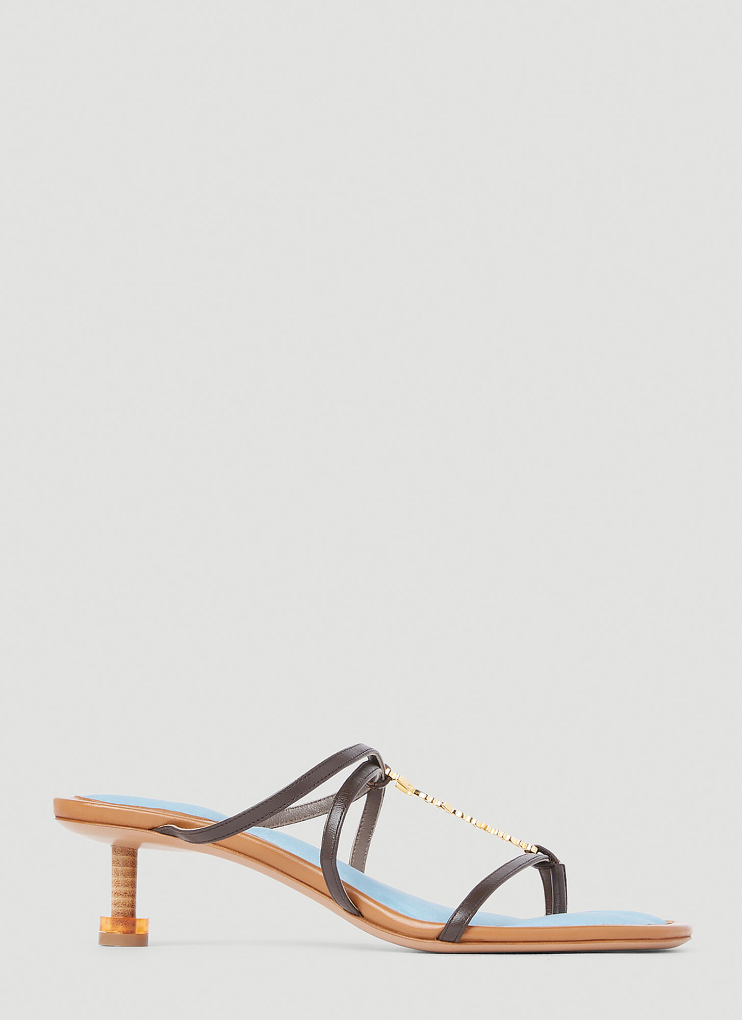 Jacquemus Open Toe Brown Sandals