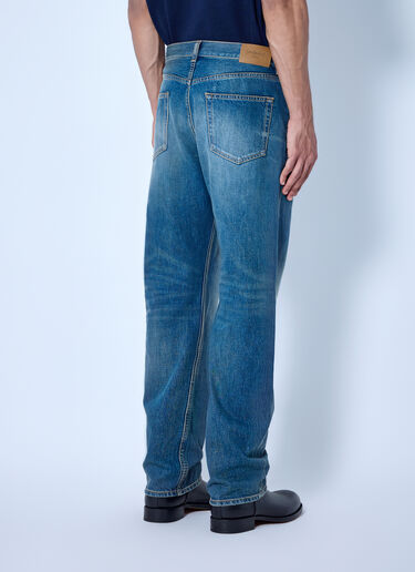 LN-CC® - Saint Laurent: Loose Straight Jeans - Blue Saint Laurent Loose Straight Jeans Blue sla0166008