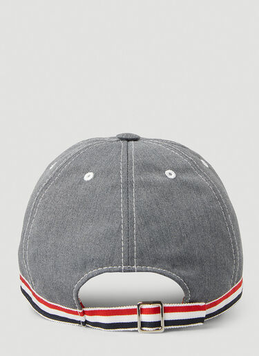 Thom Browne Striped Baseball Cap  Grey thb0148017