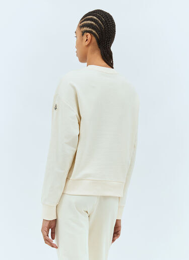 Moncler Logo Embroidery Sweatshirt Cream mon0259030