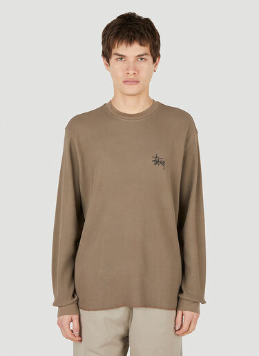 Stüssy O'Dyed Long Sleeve Thermal T-Shirt Brown sts0152013