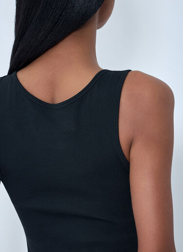MM6 Maison Margiela Logo Motif Tank Top Black mmm0264012