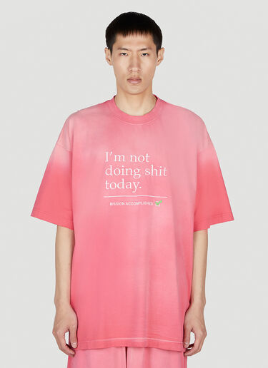 VETEMENTS スローガンTシャツ ピンク vet0351001