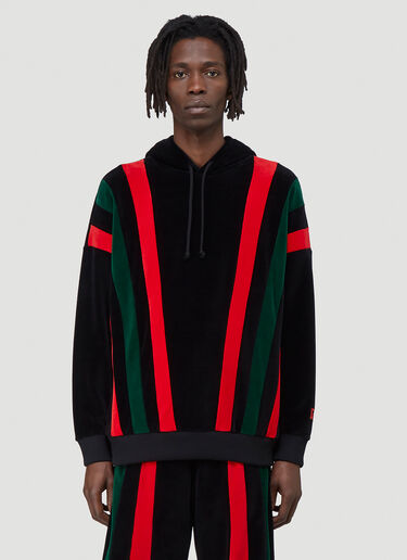 Gucci Velvet Hooded Sweatshirt Black guc0139022