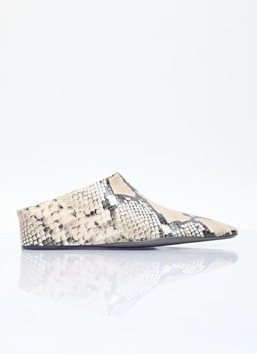 Jil Sander 蛇纹穆勒鞋 棕色 jil0256010