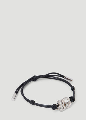 Pearl Octopuss.y Monogram Plaque Cord Bracelet White prl0355004