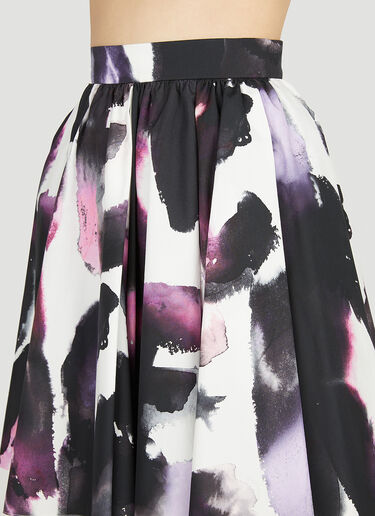 Painted Pleated Skirt Alexander McQueen Painted Pleated Skirt Black amq0251058