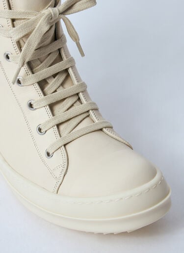 Rick Owens High-Top Leather Sneakers White ric0260011
