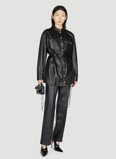 Balmain Belted Overshirt Black bln0252010