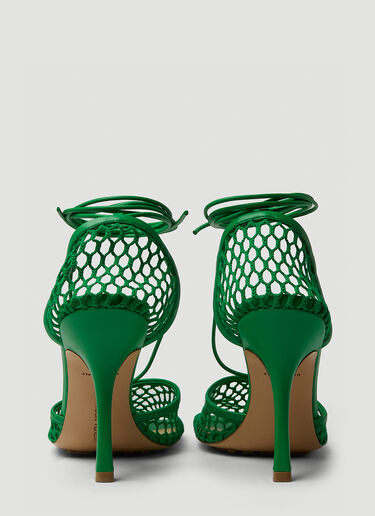 Bottega Veneta 弹力网布高跟鞋 绿 bov0247152