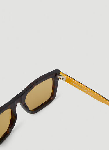 Alexander McQueen Square Lense Sunglasses Brown amq0146086