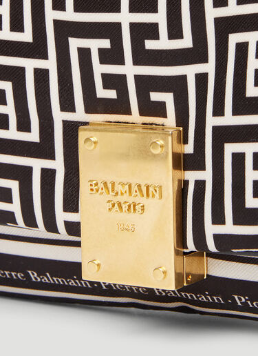Balmain 1945 Soft Monogram Scarf Cluch Bag Black bln0253027