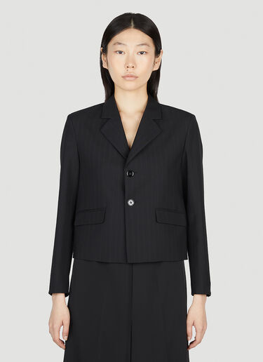 MM6 Maison Margiela Pinstripe Blazer Black mmm0252002