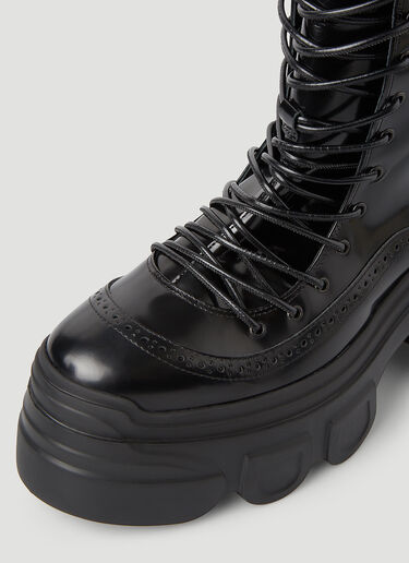 Simone Rocha Lace-Up Boots  Black sra0246019