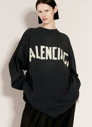 Balenciaga 더블 프론트 티셔츠 블랙 bal0256004