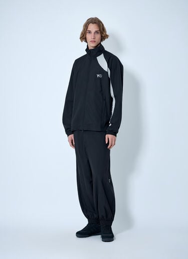 Y-3 Raw Edge 3 Stripes Nylon Shell Jacket Black yyy0364017