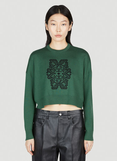 Max Mara Jacquard Sweater Green max0253025