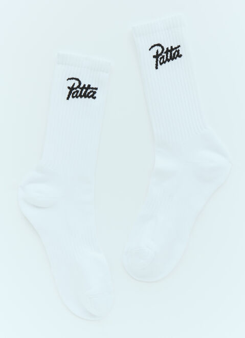 Y-3 Logo Jacquard Socks White yyy0152041