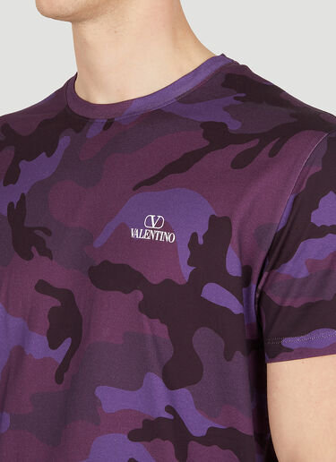 Valentino Camouflage T-Shirt Purple val0149008