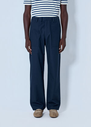 Prada Wide-Leg Tailored Trousers Blue pra0164032