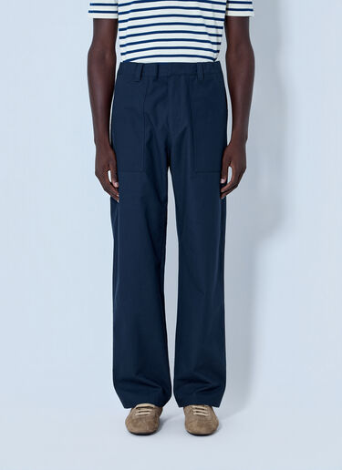 Prada Wide-Leg Tailored Trousers Blue pra0164032