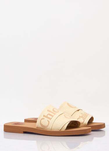 Chloé Woody Slides Beige chl0258019