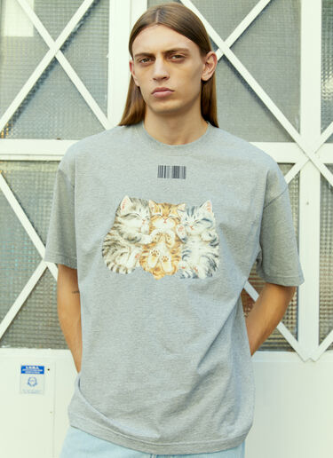 VTMNTS Cute Cat T-Shirt Grey vtm0354006