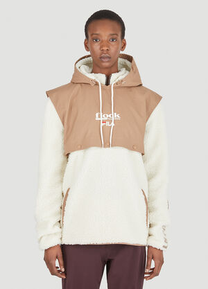 Fila x Flock Together Borg Hybrid Hooded Sweatshirt Beige fft0346002