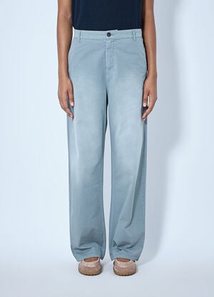 Miu Miu Garment-Dyed Twill Pants Grey miu0365009