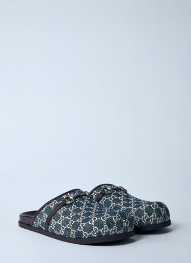Gucci Denim Horsebit Mules Black guc0159060