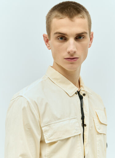 C.P. Company Gabardine Buttoned Shirt Cream pco0155016