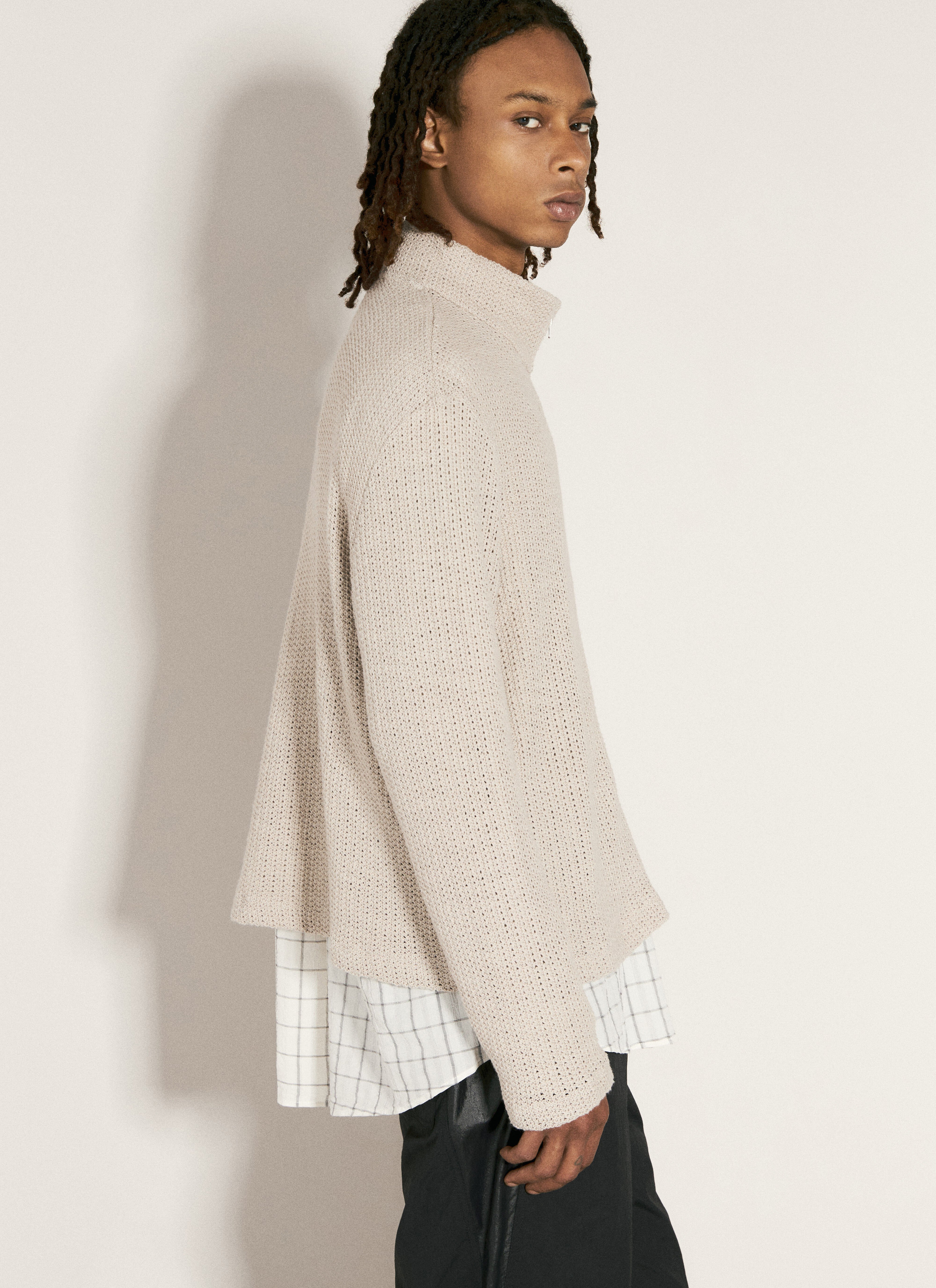 Our Legacy Men s Shrunken Zip Up Knit Cardigan in Grey LN CC